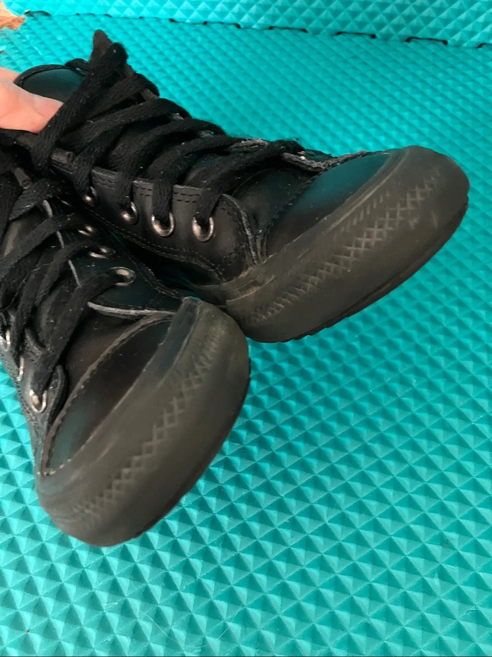 CONVERSE Boys Chuck Taylor All Star PC Boot Leather High 'Triple Black | 1